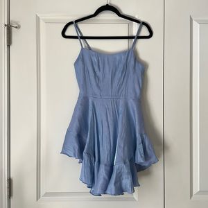 Metallic Mini Ruffle Romper- Cider